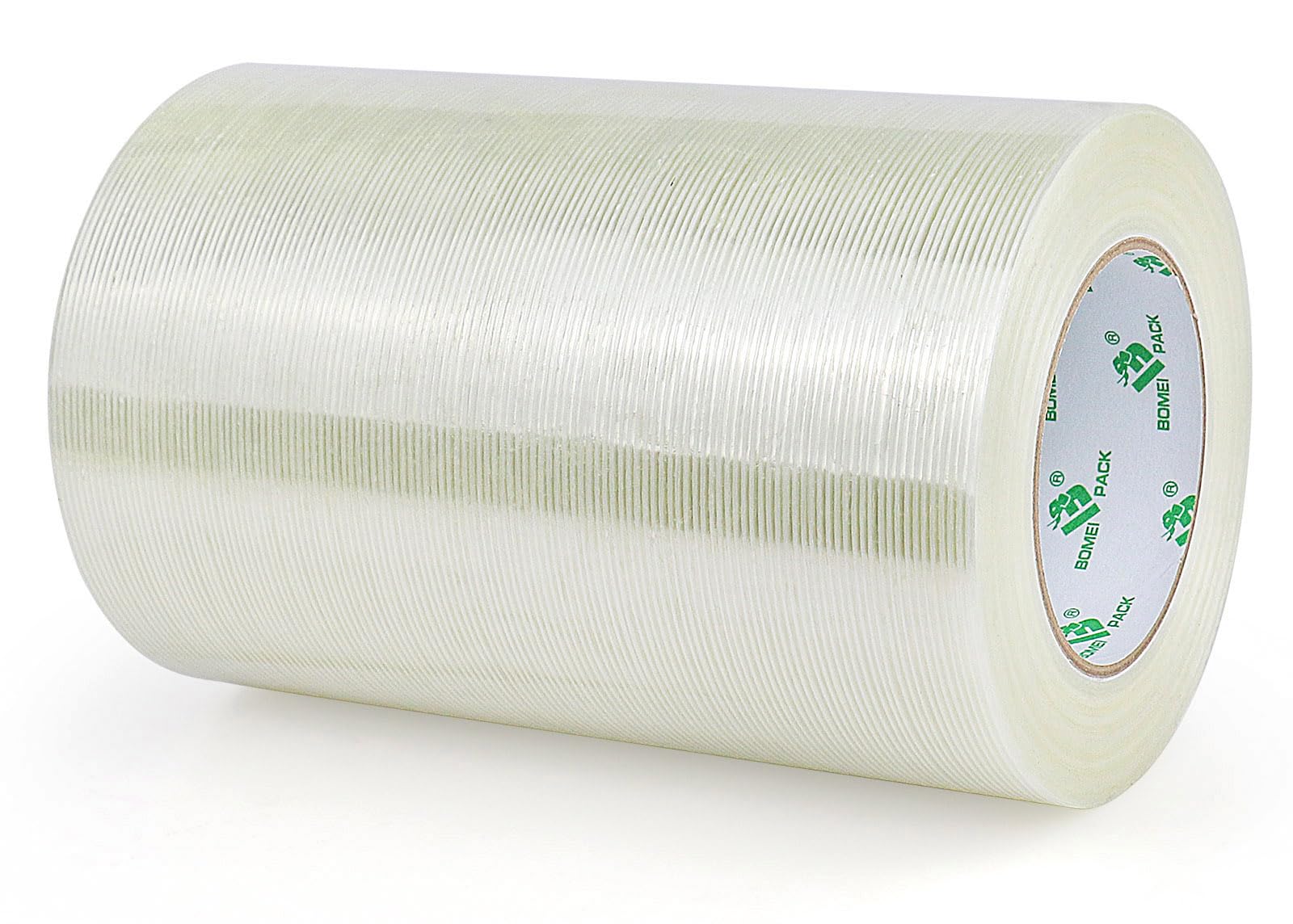 BOMEI PACK Wide Strapping Tape, 4Inch Heavy Duty Reinforced Packing Tape, Fiberglass Filament 60yds 5.5Mil