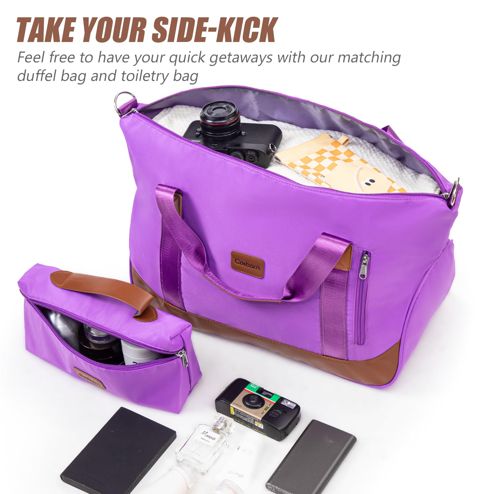 Cosbarn Luggage Sets 5 Piece Suitcases with Wheels, Suitcase Set ABS Hard Case Luggage with TSA Lock Spinner Wheels Durable Travel Luggage