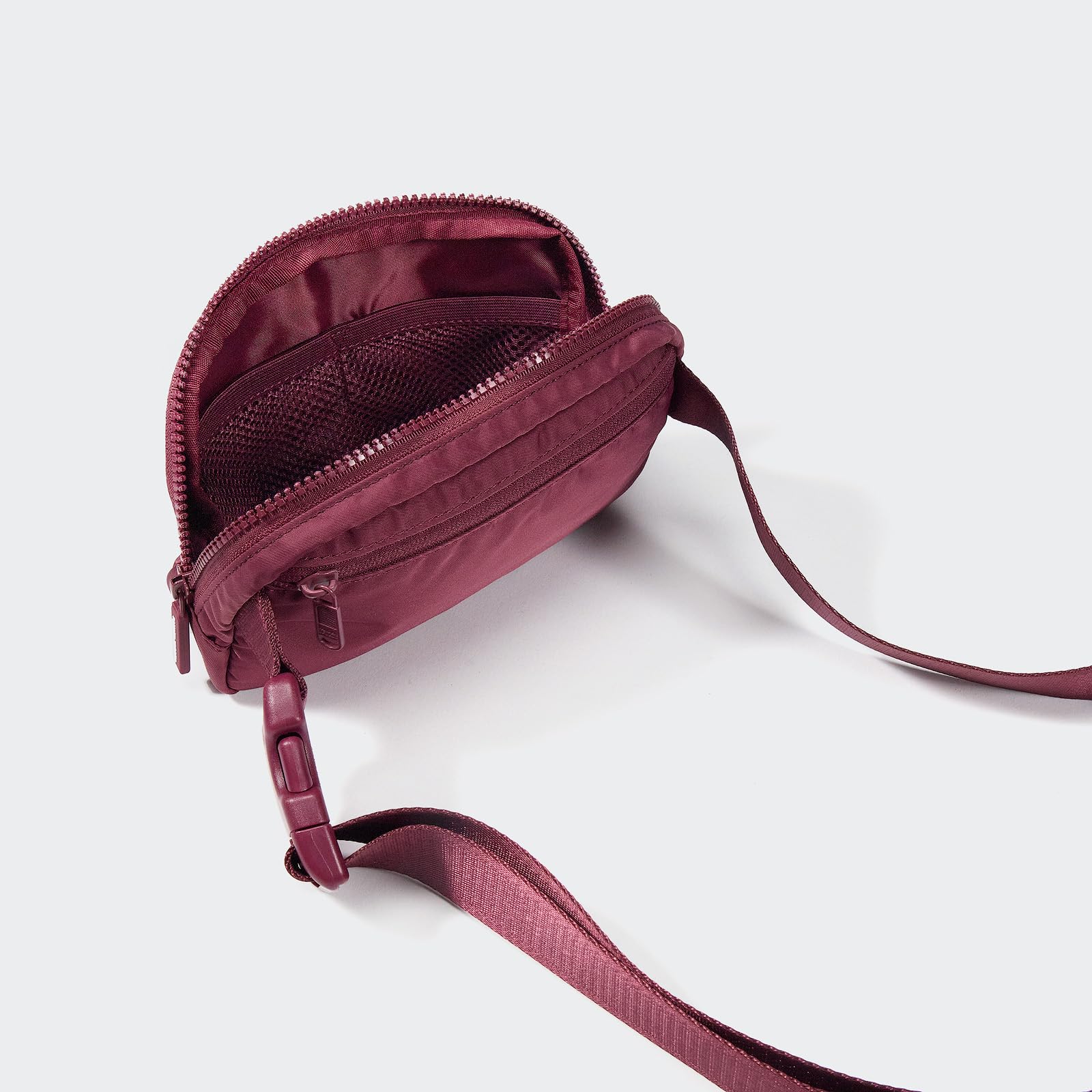 Pander Two Way Zipper Fanny Pack Nylon Everywhere Belt Bag for Women, Water Repellent Waist Packs, Crossbody Bags with Adjustable Strap (Black).