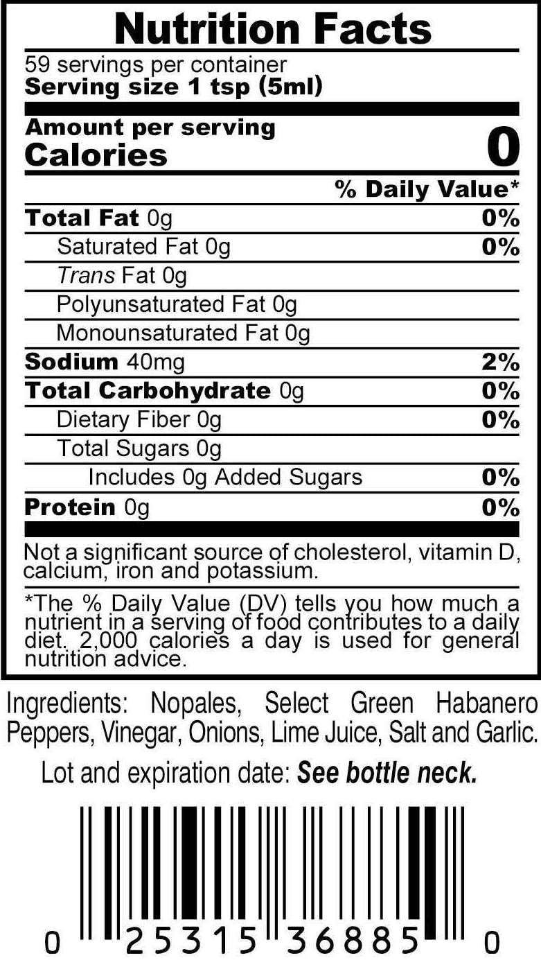 Marie Sharp's HOT and Green Habanero Pepper Sauce 10oz