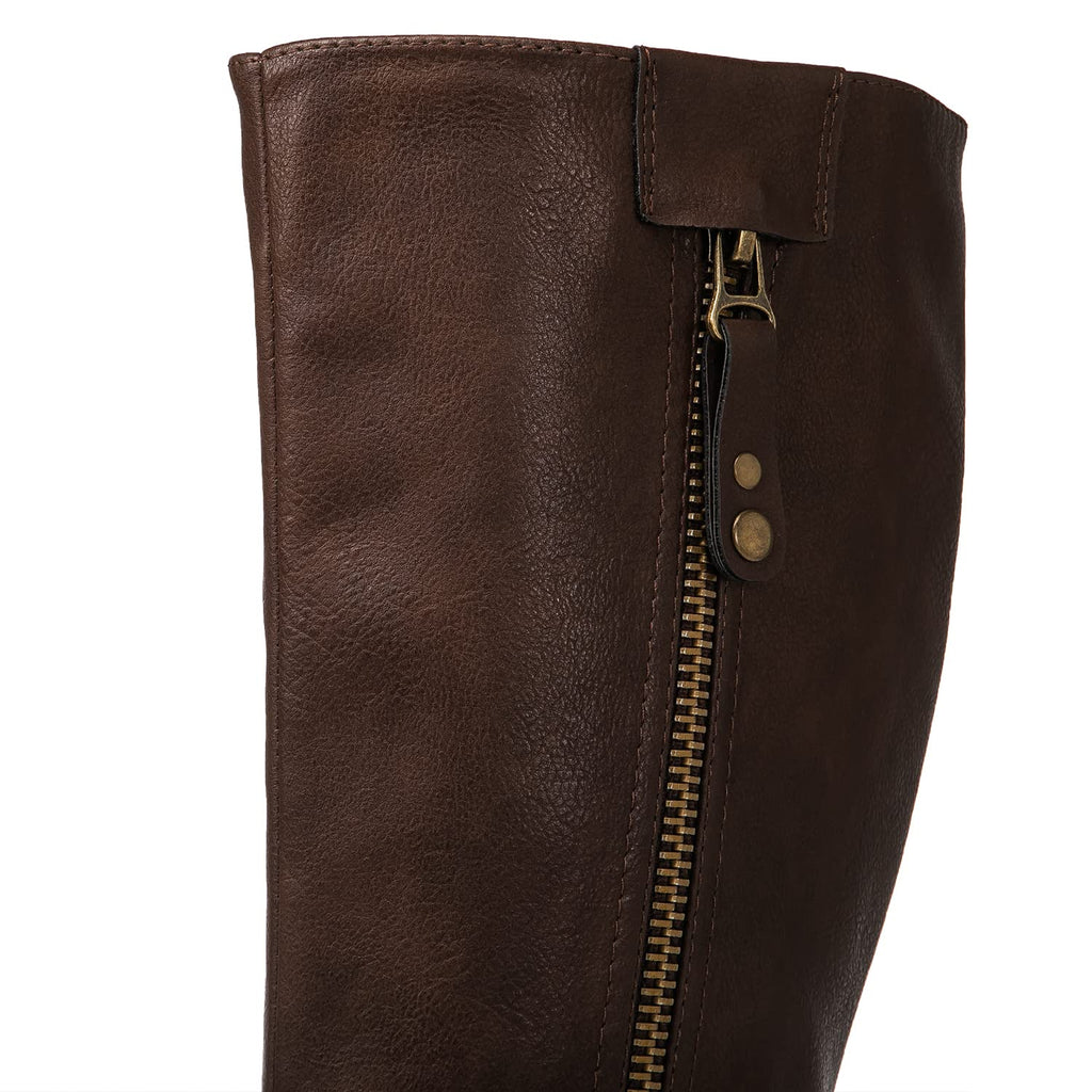 GLOBALWIN Women's Knee High Boots Fashion Comfortable Riding Boots For Women Low Heel