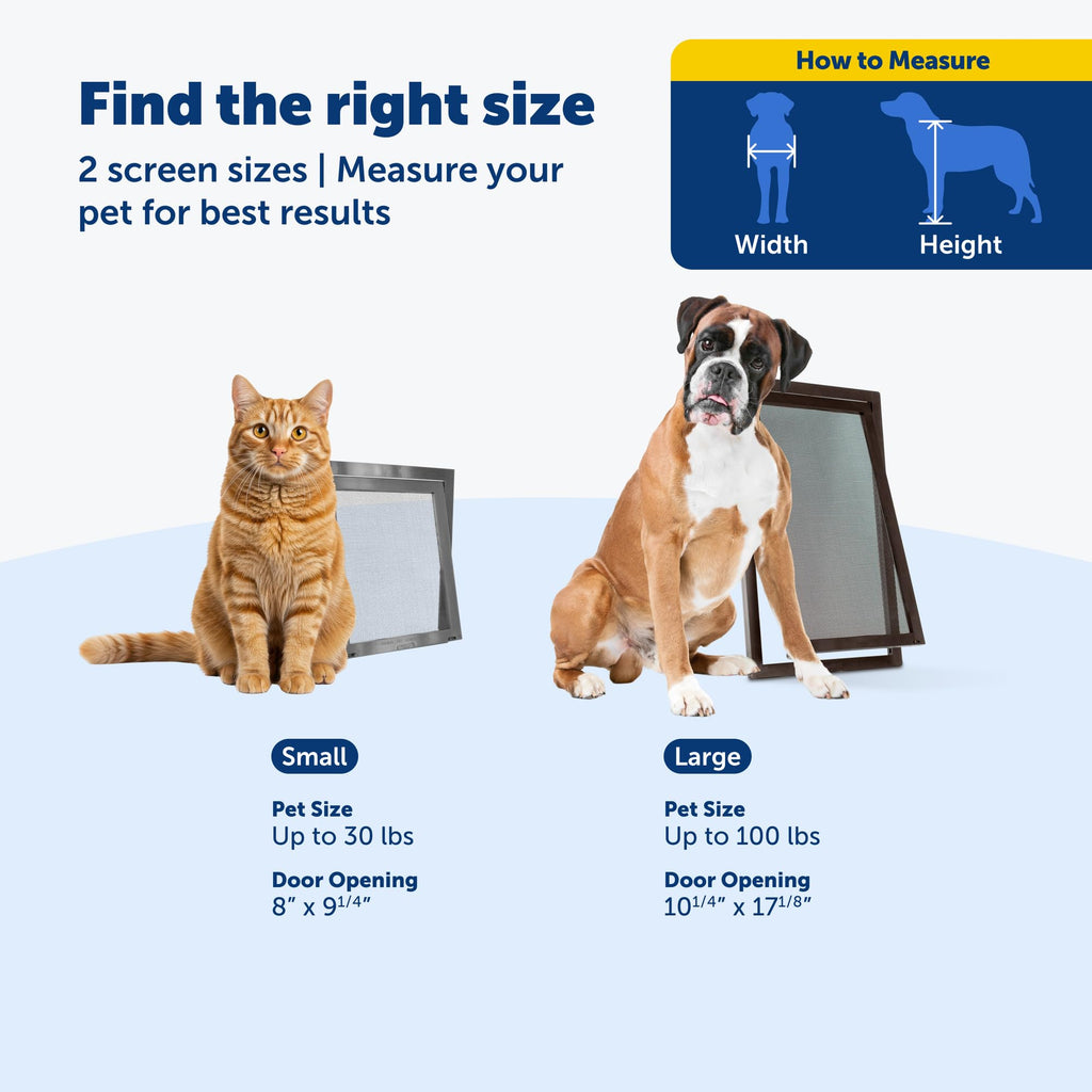 PetSafe Dog Door for Screen Door Size Large for Dogs and Cats up to 100 lb Use in Screen Doors Window Screens and Porch Screens