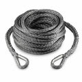 Ucreative 3/8 Inch x 50 Feet Synthetic Winch Extension Rope 26,500 Lbs for Off Road Vehicle Gray