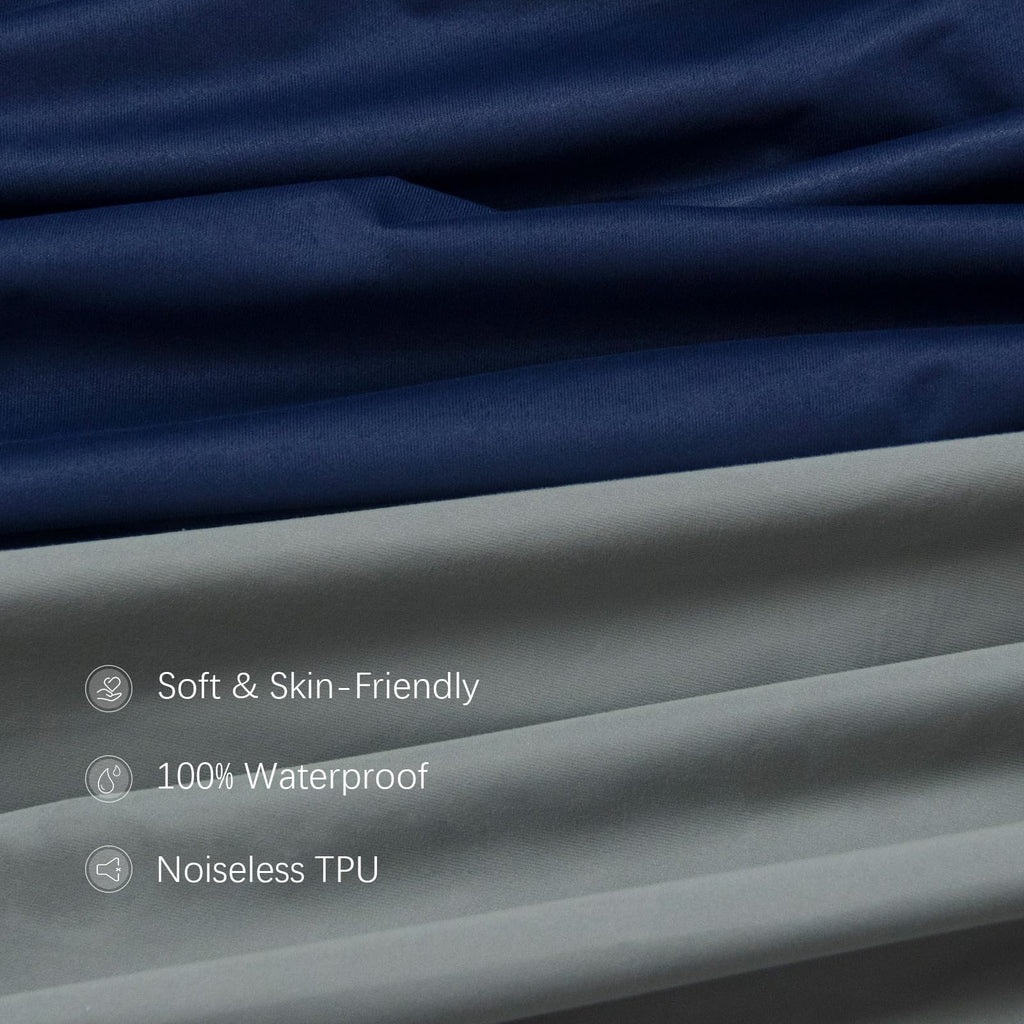 2 Pack Twin Mattress Protector Waterproof, Noiseless & Soft Coverage Mattress Fitted Sheet Twin with Deep Pocket up to 14", Super Breathable & Easy Wash Twin Size Mattress Protector