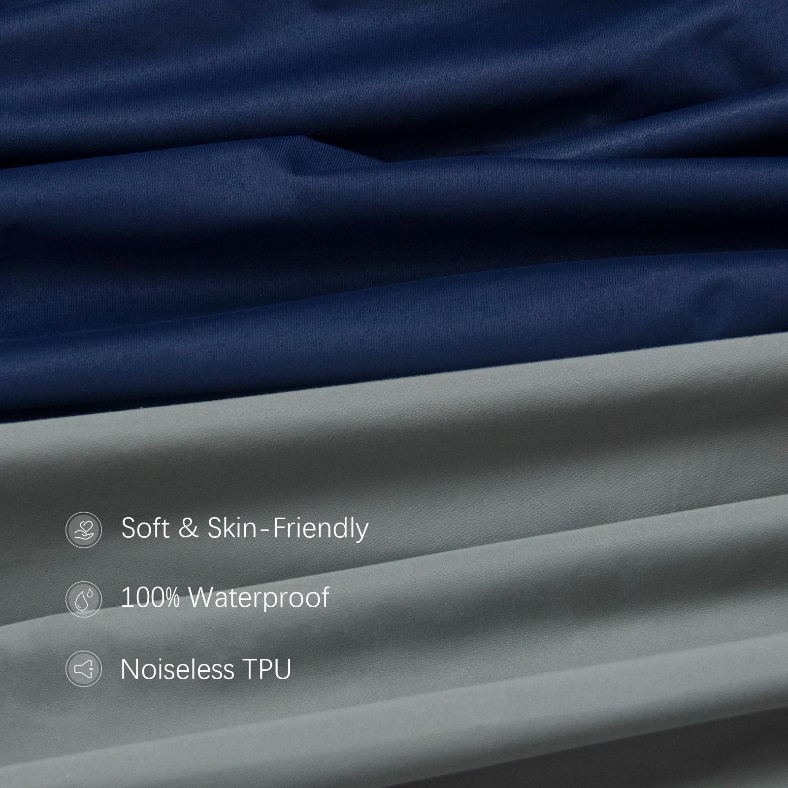2 Pack Twin Mattress Protector Waterproof, Noiseless & Soft Coverage Mattress Fitted Sheet Twin with Deep Pocket up to 14", Super Breathable & Easy Wash Twin Size Mattress Protector