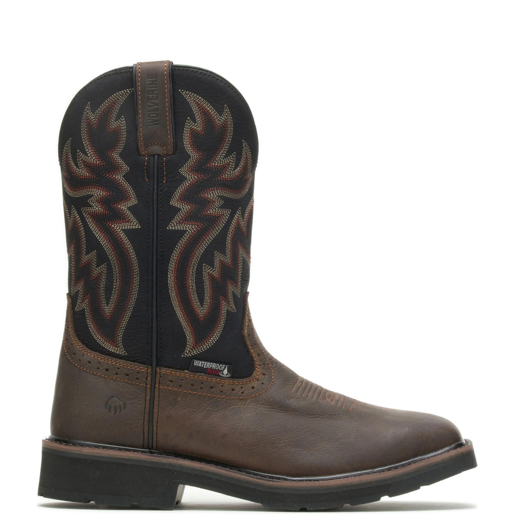 WOLVERINE Men's Rancher Waterproof Steeltoe Square Toe 10in Wellington Work Boot