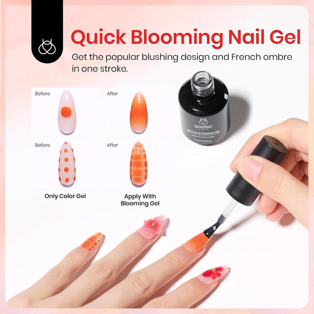 Beetles 2Pcs 15ml Gel Base and Top Coat Set - Upgrade No Wipe Extra Glossy Top Coat Finish for Gel Nail Polish, Soak Off UV/LED Lamp Needed, Essentials for Long-Lasting Manicure Kit