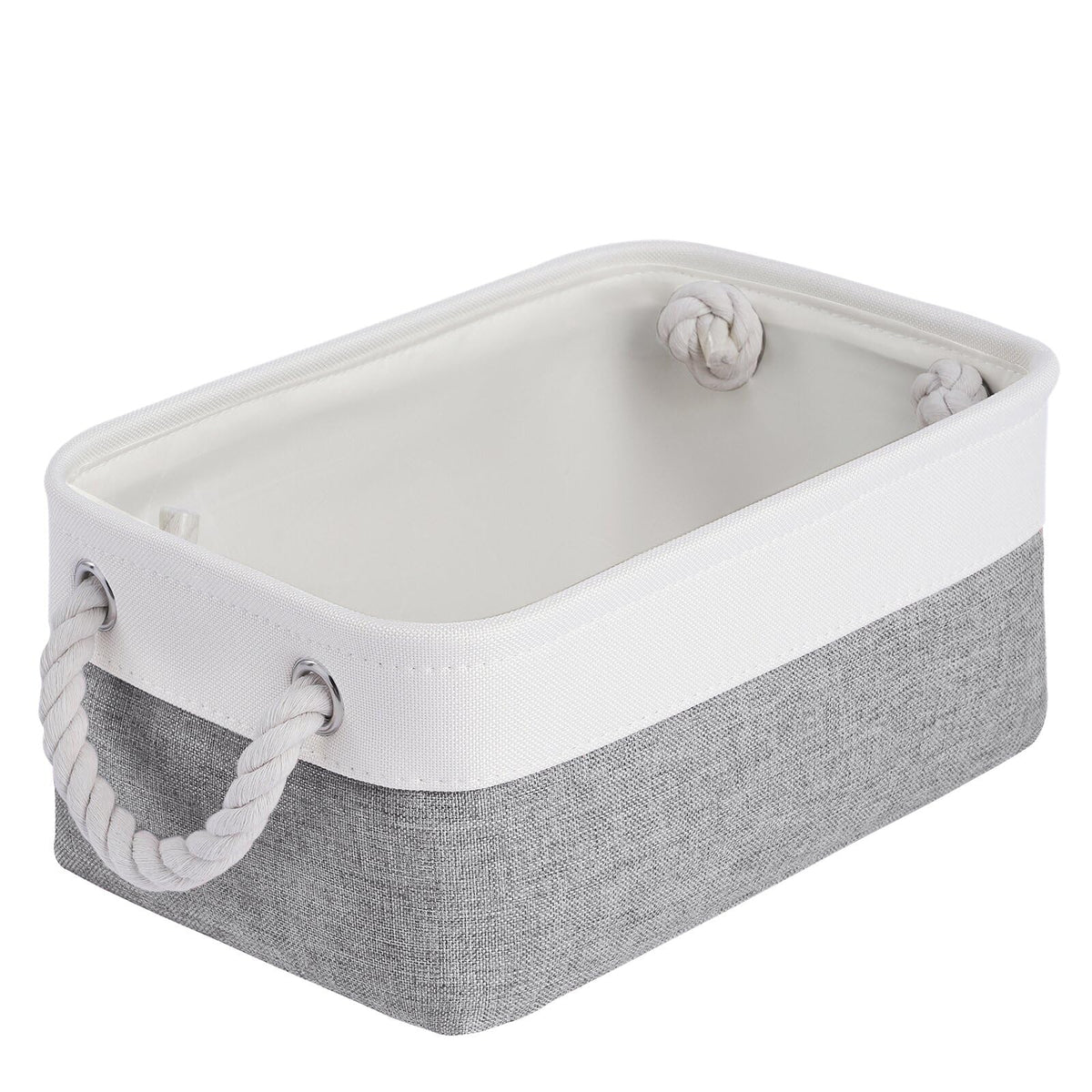 Storage Baskets for Shelves 11.8x7.9x5.2 Inch, Foldable Fabric Storage Bins with Handles, Small Storage Baskets for Organizing Closet, Office, Home Organization (1-Pack, Gray)