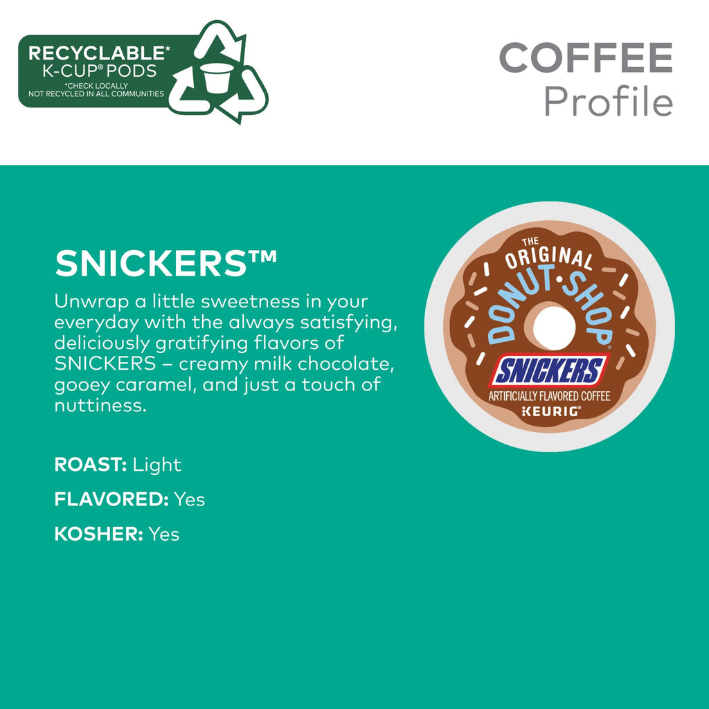 The Original Donut Shop Coffee Chocolate Glazed Donut Keurig Single-Serve K-Cup Pods, Medium Roast Coffee, 60 Count (6 Packs of 10)