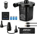 AGPTEK Rechargeable Air Pump, Electric Air Pump 4000mAh Battery Quick-Fill Inflator & Deflator with 3 Nozzles, Lightweight & Portable Perfect for Air Beds, Air Mattresses, Pool Toys & Inflatable