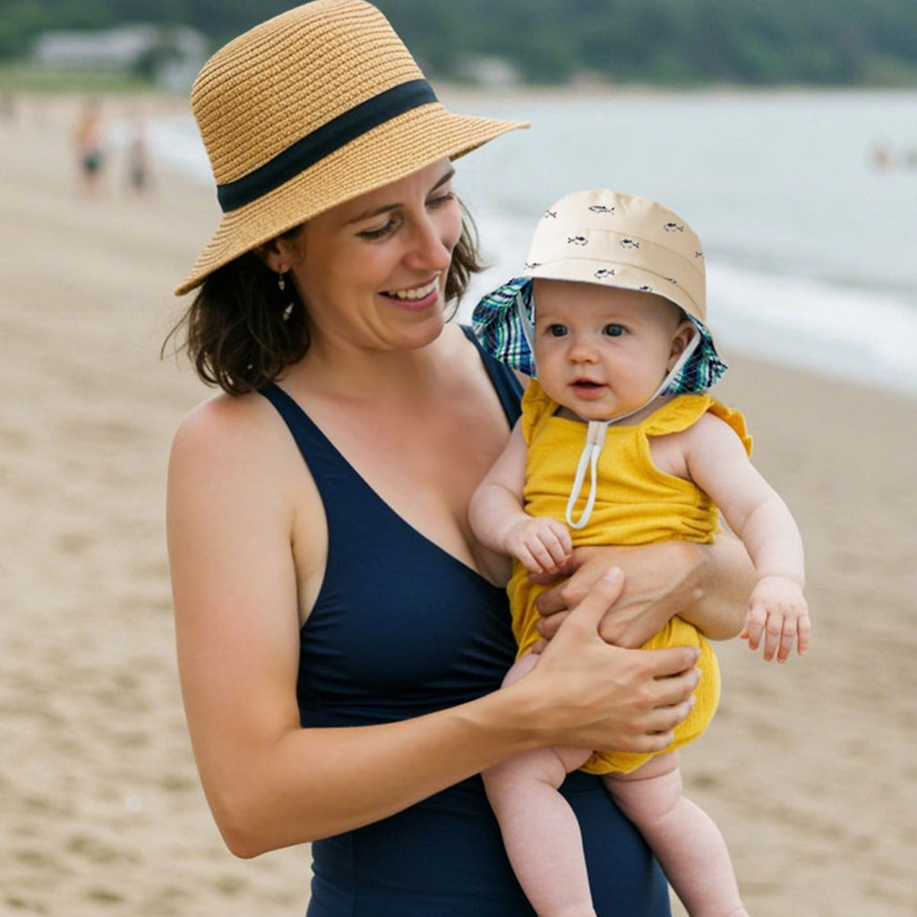 Durio UPF 50+ Beach Baby Sun Hat Sun Protection Cute Wide Brim Summer Baby Boy Bucket Hats Toddler Sun Hats for Girl