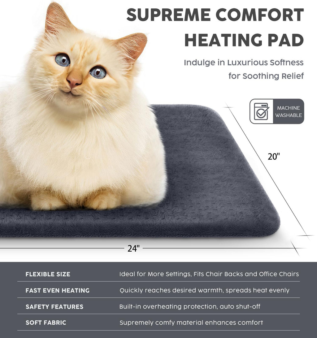 Fathers Day Dad Gifts from Daughter, Heating Pad for Back Pain & Cramps - Ultimate Pain Relief & Versatile Gift for Women, Men - Ideal for Christmas, Soft Machine Wash Fabric, King Size 12"x24"