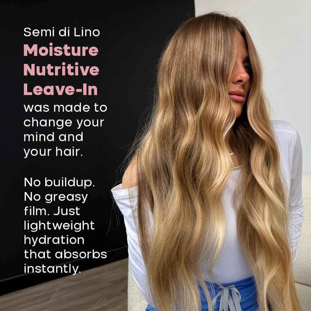 ALFAPARF MILANO Semi di Lino Moisture Nutritive Shampoo and Conditioner Set for Dry Hair - Sulfate Free Moisturizing Shampoo and Conditioner - Safe on Color Treated Hair - Adds Shine and Softness
