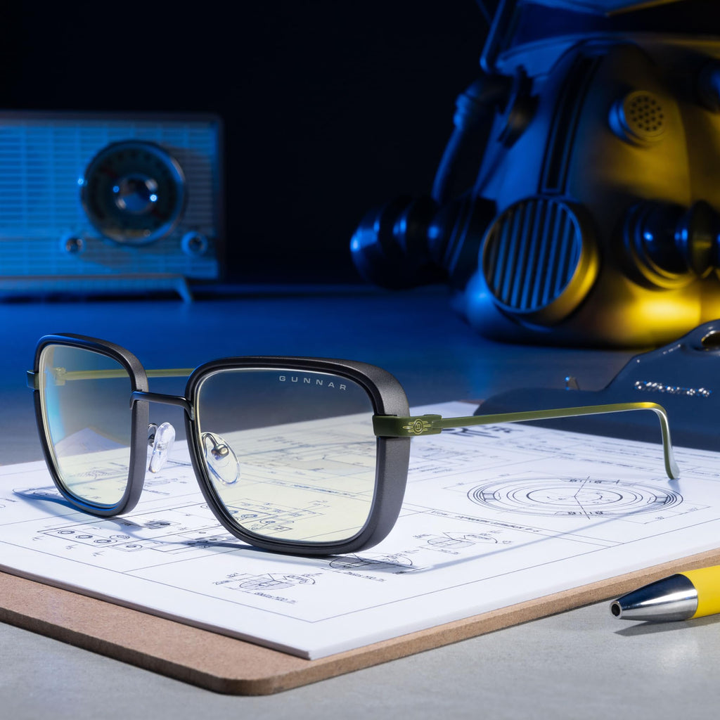 Fallout GUNNAR Gaming, Computer, Blue Light Blocking Glasses – Exclusive Vault 33 Glasses – Patented Lens Technology