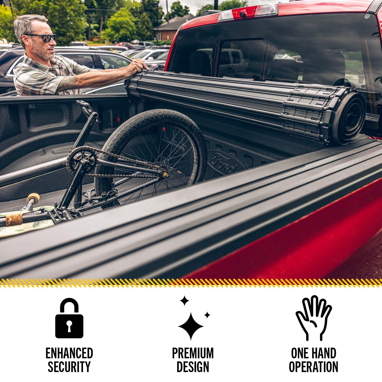 RealTruck BAK BAKFlip F1 Hard Folding Truck Bed Tonneau Cover | 772133 | Fits 2020-2026 Chevy/GMC Silverado/Sierra 2500/3500HD 6' 10" Bed (82.2")