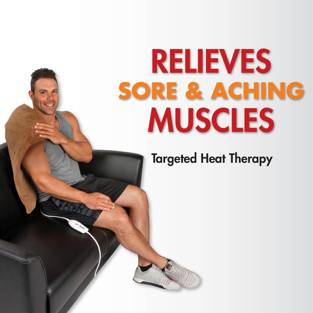 TheraCare Electric Heating Pad | Dry Heat Therapy | 4 Adjustable Heat Settings | 12" x 15" | Comfortable, Soft & Durable
