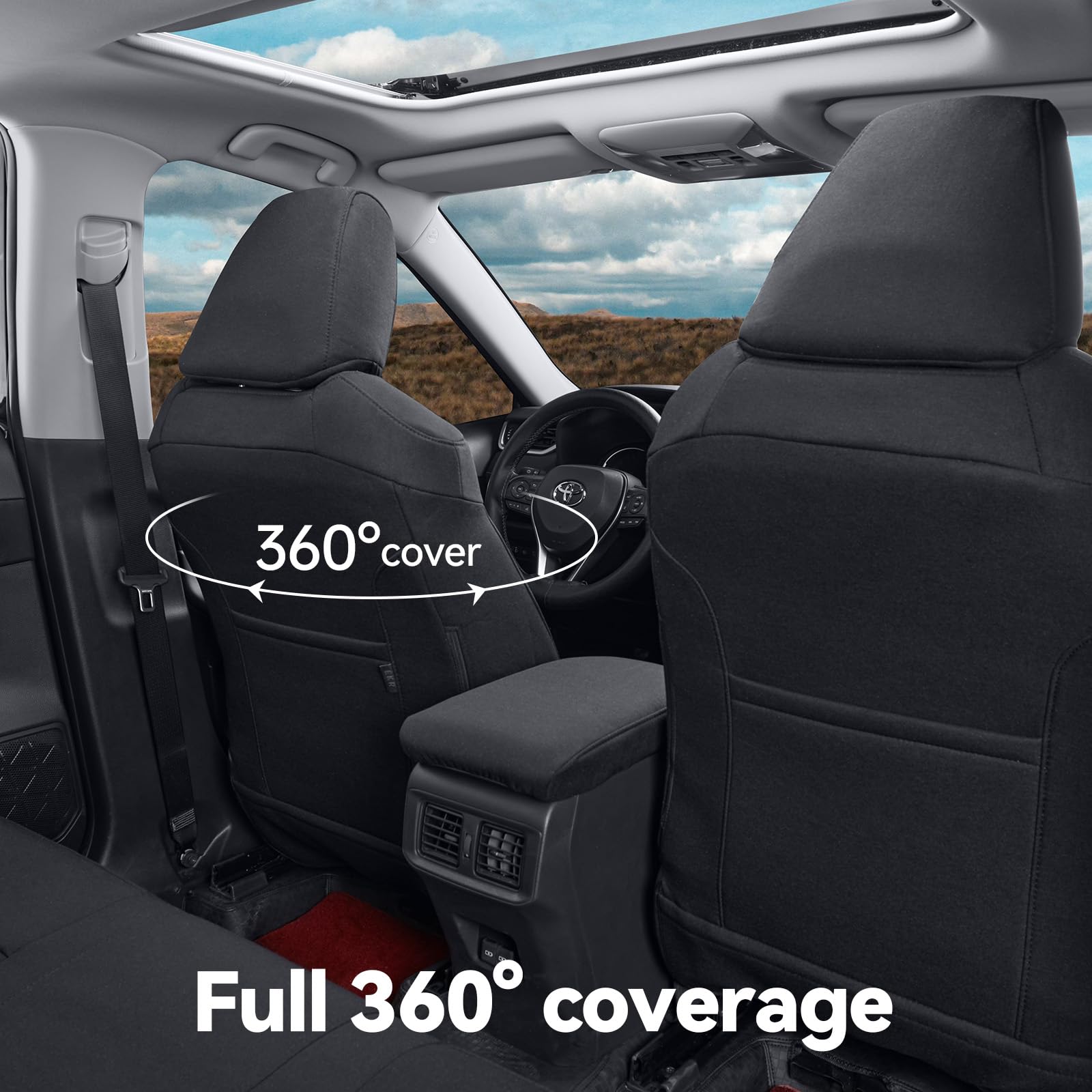 coverdream Front Seat Covers Custom Fit for Toyota Tacoma 2016 2017 2018 2019 2020 2021 2022 2023 SR SR5 TRD Series,Limited Pickup Truck,Breathable Seat Protector,Fit Like A Glove (Gray,2-Pack Only)