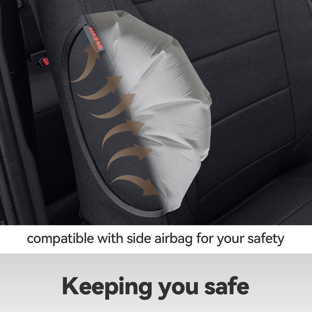 coverdream Front Seat Covers Custom Fit for Toyota Tacoma 2016 2017 2018 2019 2020 2021 2022 2023 SR SR5 TRD Series,Limited Pickup Truck,Breathable Seat Protector,Fit Like A Glove (Gray,2-Pack Only)