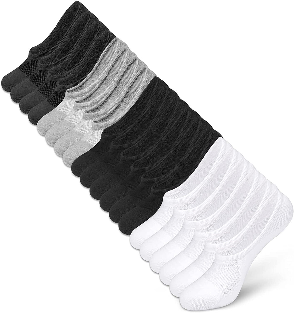 IDEGG No Show Socks Women 10 Pairs Low Cut Anti-Slid Novelty Athletic Casual Invisible Liner Socks
