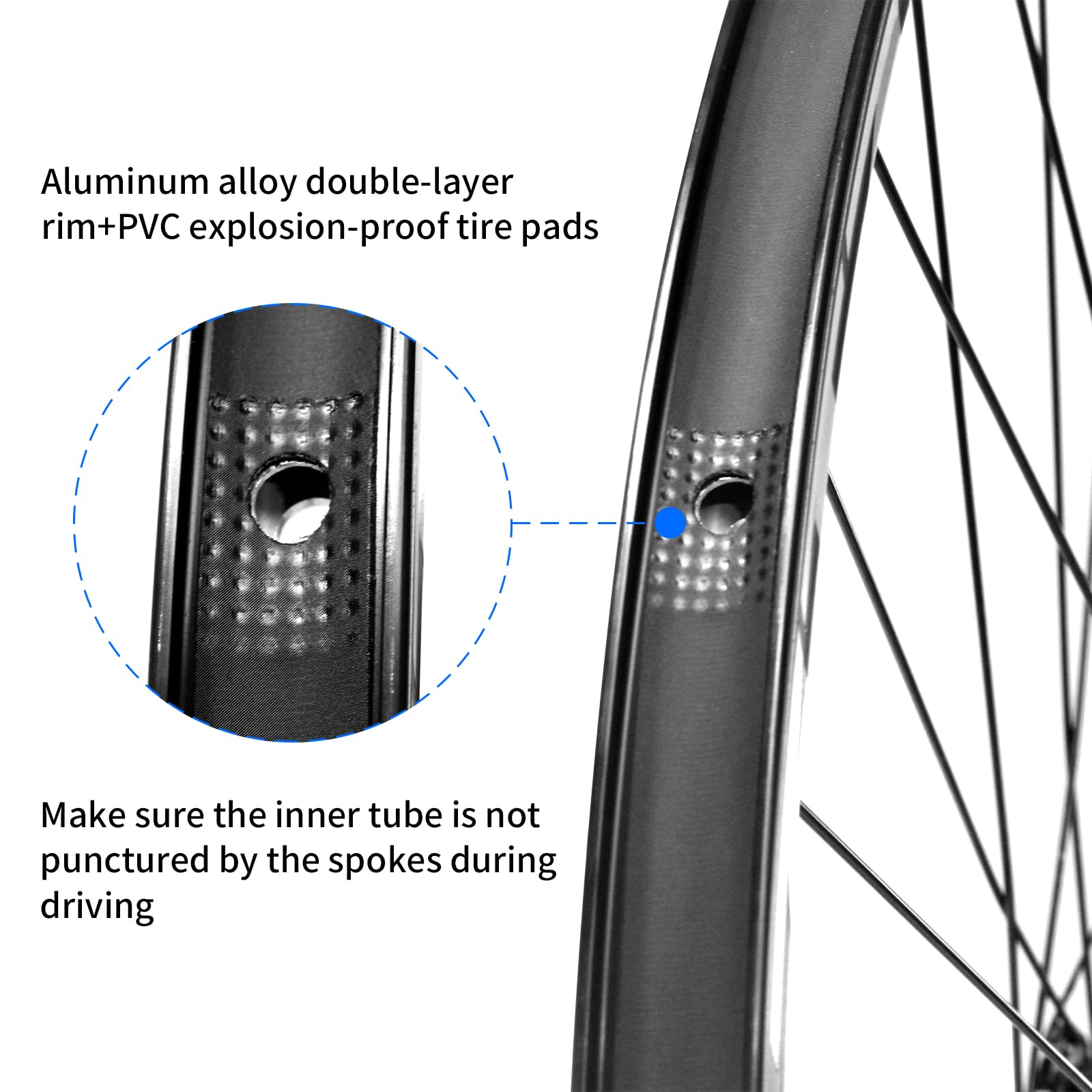 26"/27.5"/29" Mountain Bike Wheelset，Ultralight Aluminum Alloy Rim 32H High Strength Bike Wheels， Quick Release Disc Brake MTB Wheel Set， Compatible 7-12 Speed Cassette