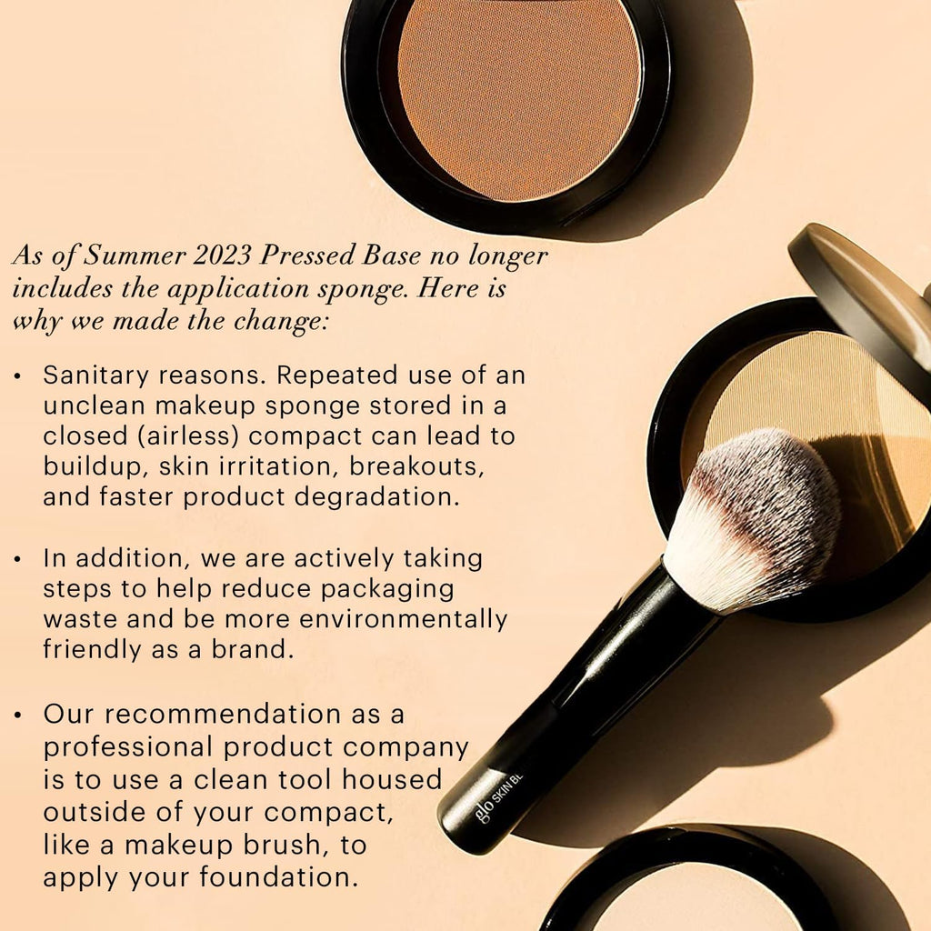 Glo Skin Beauty Pressed Base Powder Foundation, Beige – Buildable Sheer to Full Coverage, Long Wear Face Powder Compact, Pressed Powder Makeup for Smooth, Semi-Matte Finish