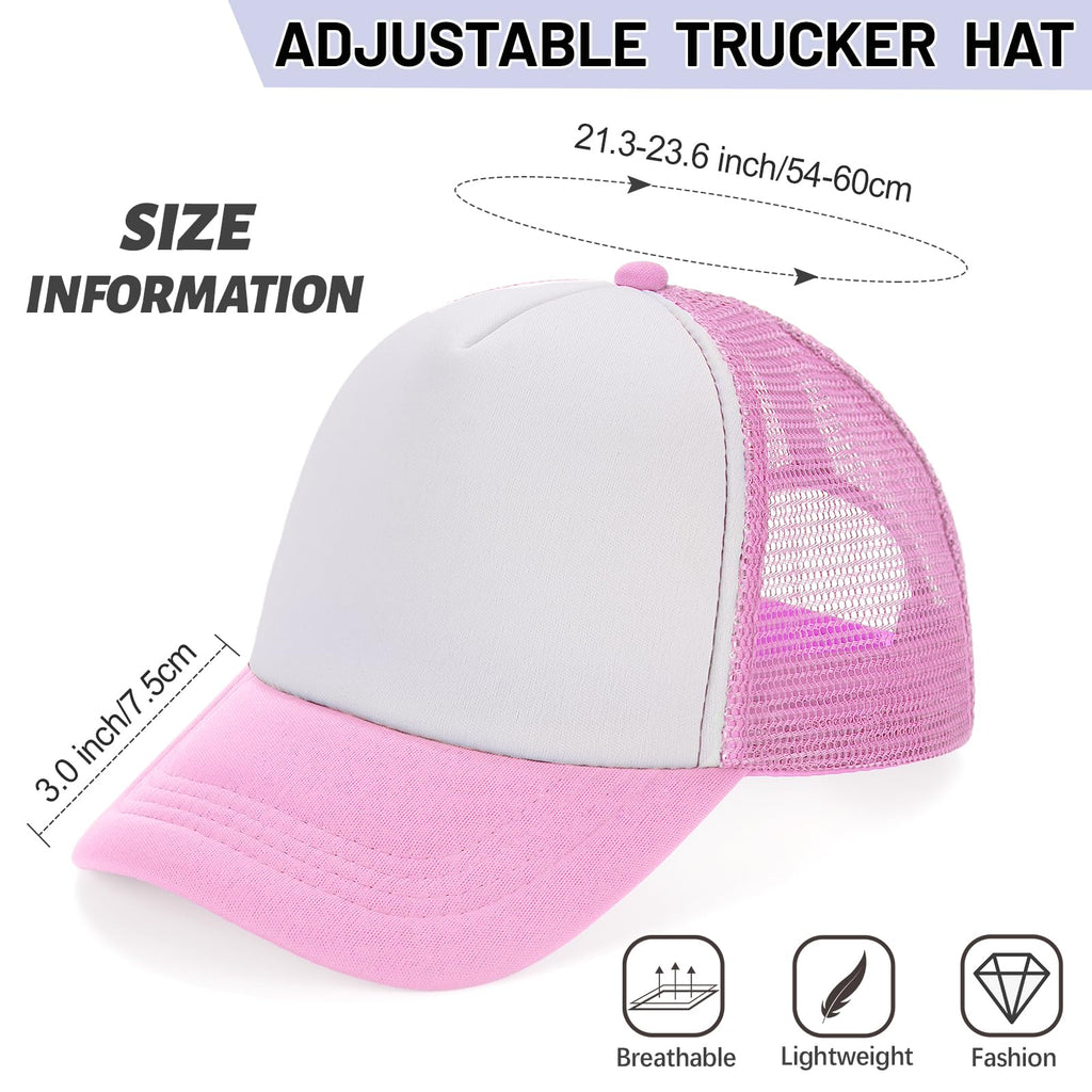 Ultrafun 10 Pack Trucker Hat Mesh Sublimation Blank Hats Adjustable Baseball Caps Hats for Men Women