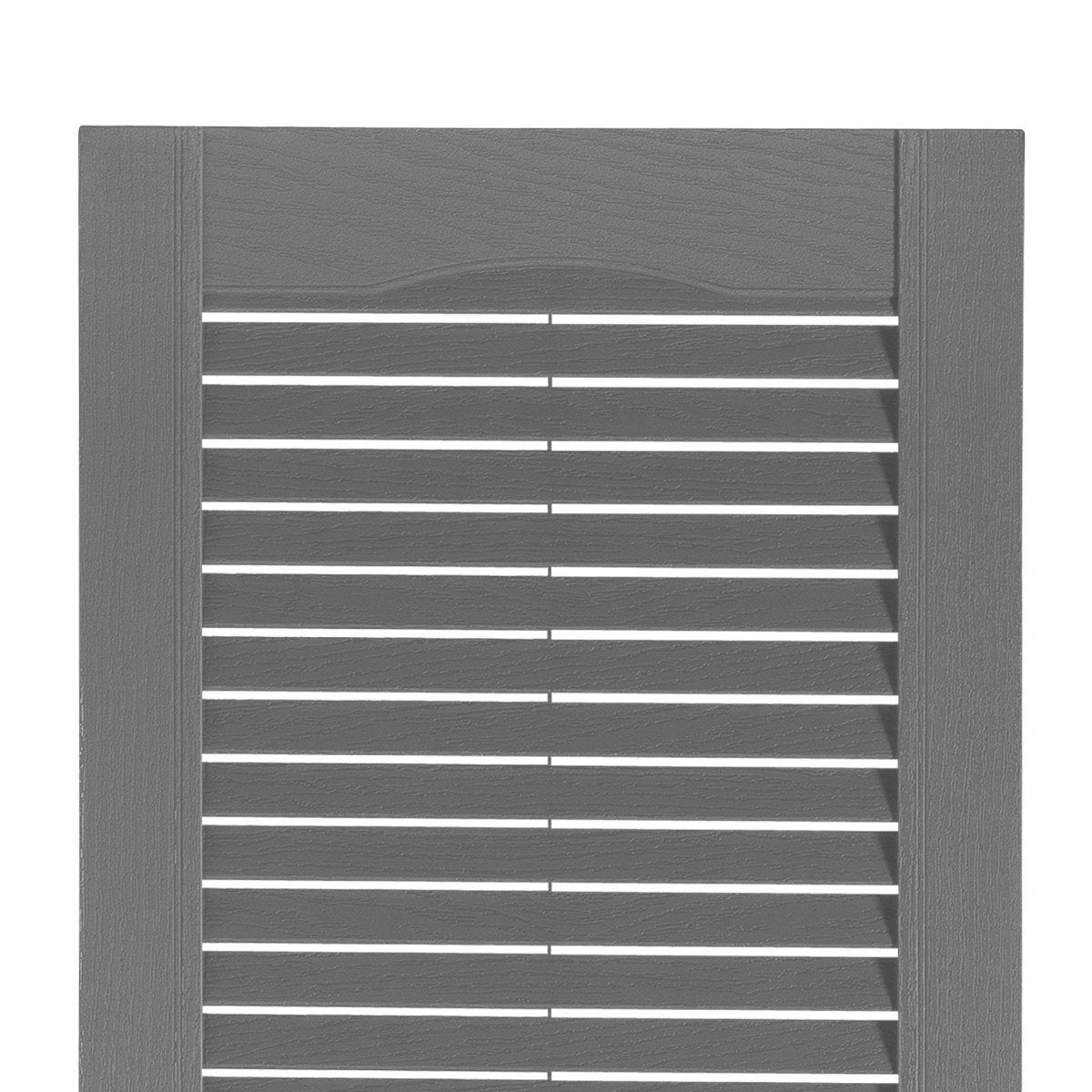 Exterior Solutions Standard Louver Exterior Vinyl Window Shutters, Black (Pair), 15 Inch x 35 Inch