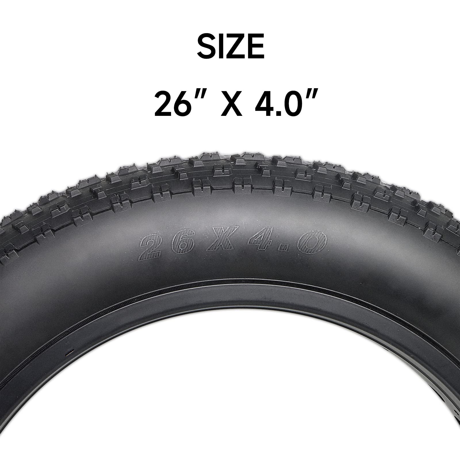 Hycline Fat Bike Replacement Tire: 20x4.0/26x4.0 Inch High-Performance Wear-Resistant Folding MTB Bicycle Tires, All-Terrain High-Density for Street or Trail Riding