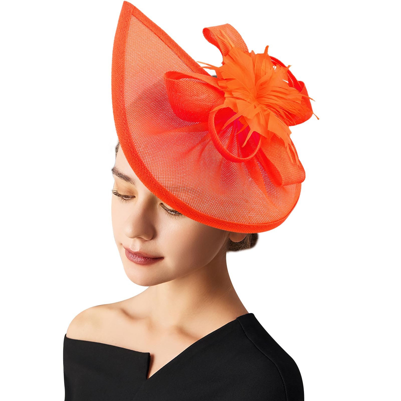 AQOKKA Women Fascinators Hats Flower Fascinators with Headband and Clip Tea Party Headwear for Women and Girls