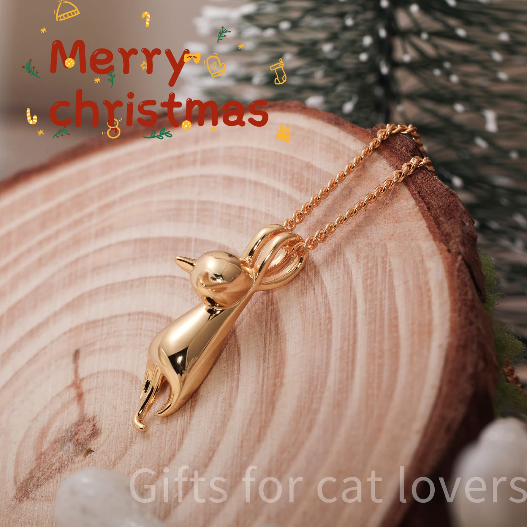 S.Leaf 925 Sterling Silver Cat Necklace Jewelry for Women Trendy Dainty Charm Pendant Necklaces Best Friend Birthday Gifts for Her Sister Mom Wife Womens