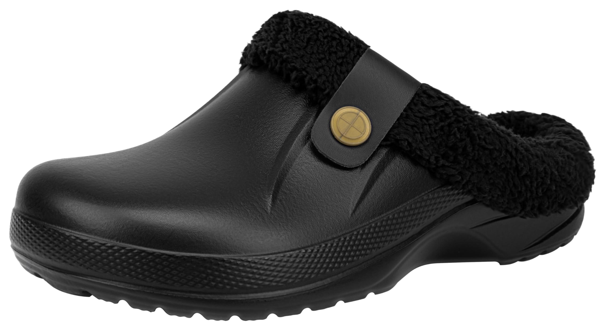 ChayChax Women and Men Fur Lined Clogs Memory Foam Warm Fuzzy Slippers Winter Waterproof Indoor Outdoor Slipper