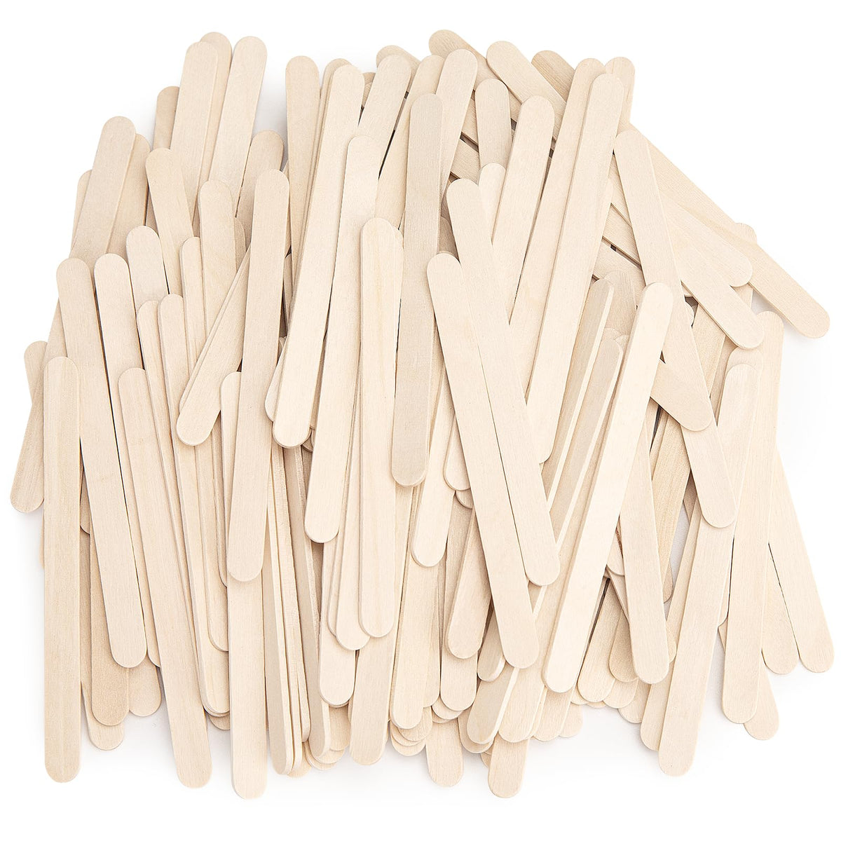 WISYOK 240 Pcs Natural Wood Craft Sticks, Popsicle Sticks, Lolly Sticks for Crafts 4.5 Inch, Ideal for Homeschool Arts and Crafts, Waxing Supplies, Classroom Art Supplies