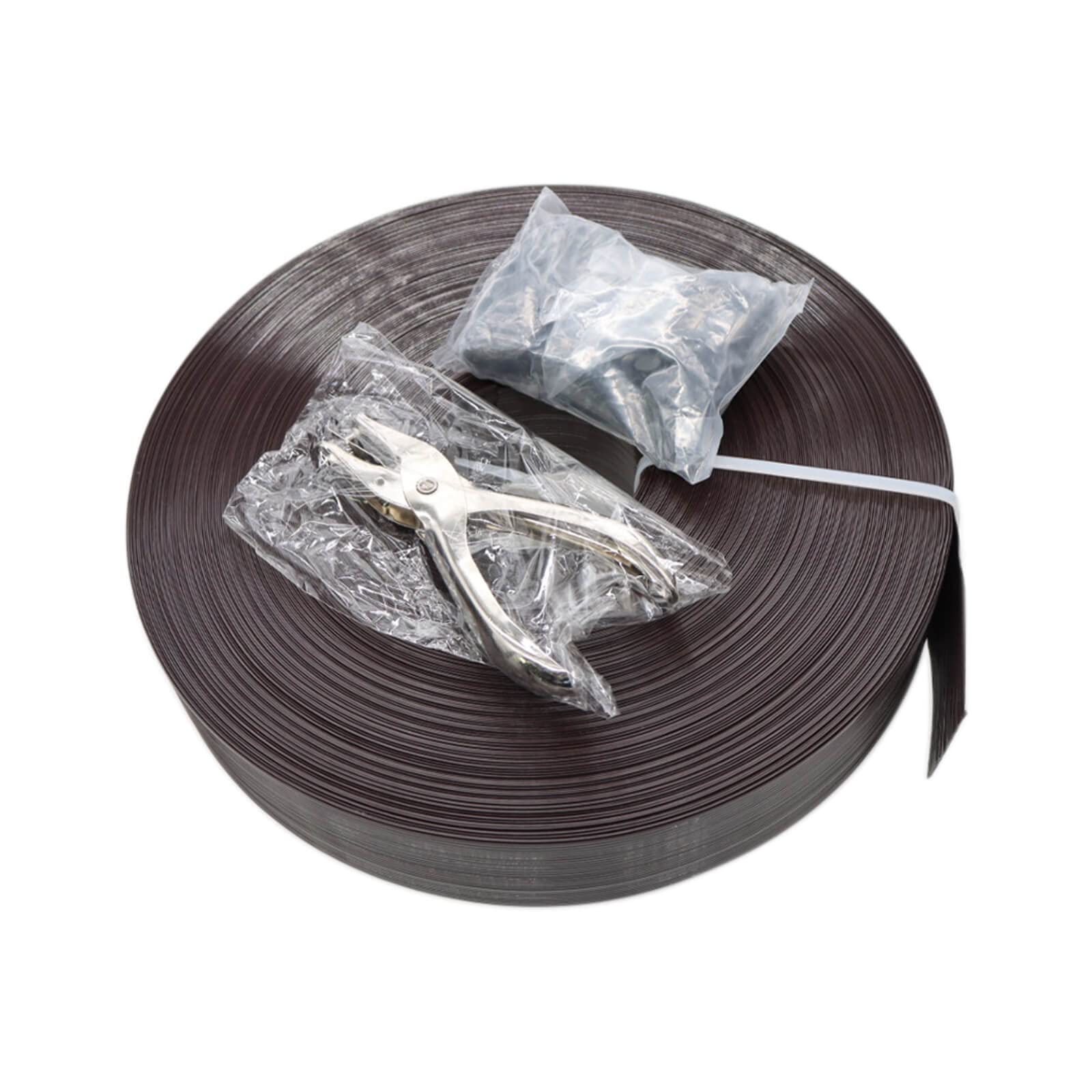 Chain Link Fence Privacy Tape, 246ft x 0.15ft Chain Link Fence Slats, Fence Covering Privacy, Brown (200PCS Button + Puncher Included)