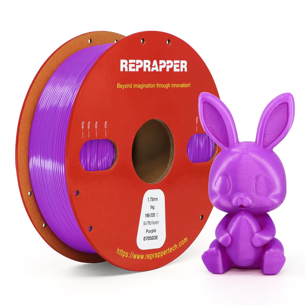 RepRapper PLA Filament, Multicolor Glitter Sample Pack, Shiny Galaxy Silk PLA1.75MM for 3D Printer, Glow in The Dark Sparkle Laser Series 3D Printer Filament, 250g*4