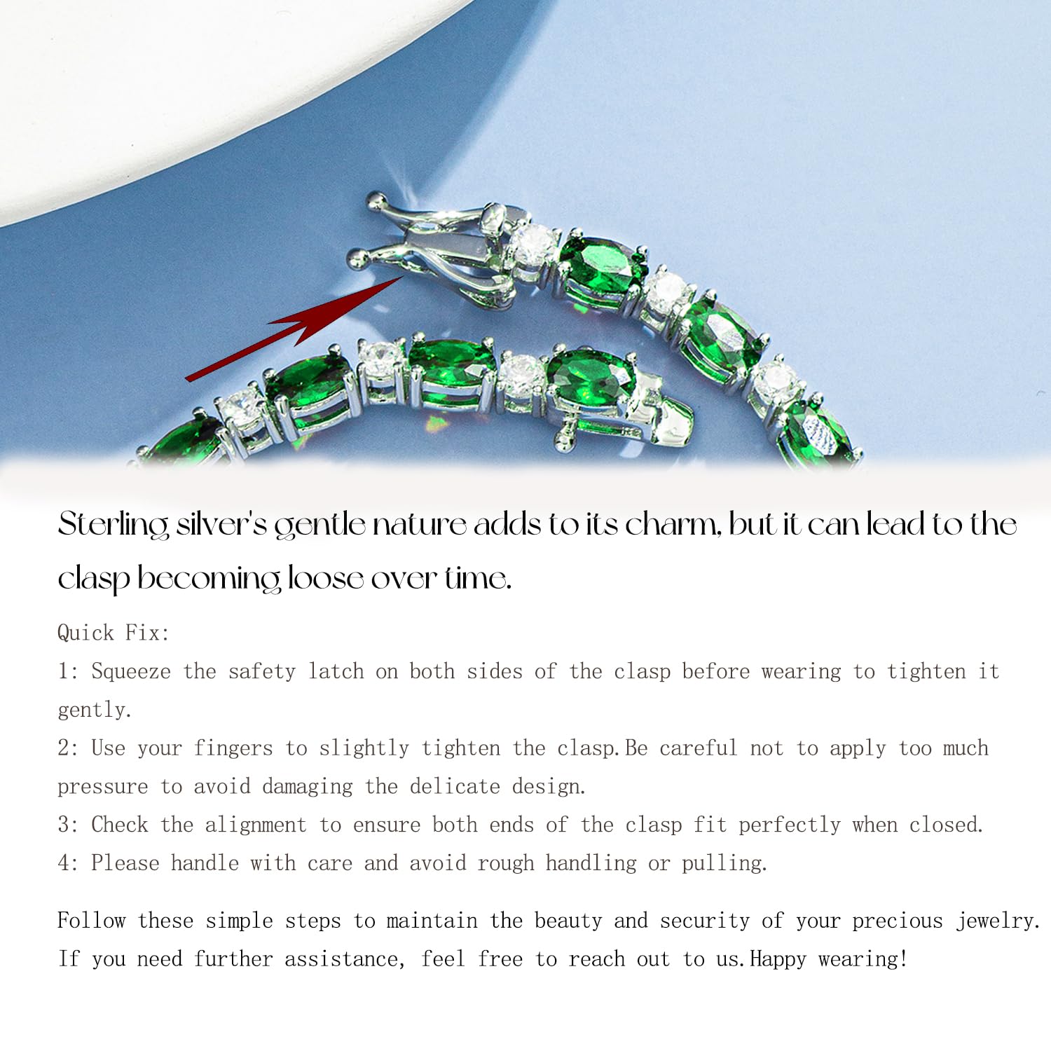 FANCIME Birthstone Bracelets Sterling Silver Tennis Bracelets Charm Fine Jewelry Birthday Gifts for Women 7"
