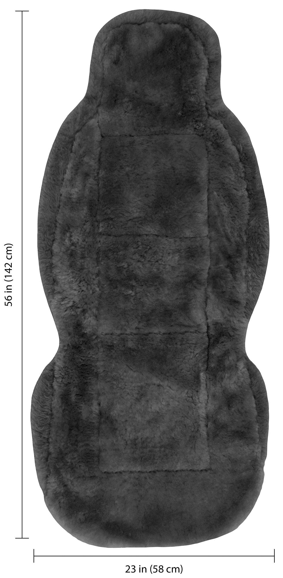 Eurow Australian Merino Sheepskin Car Seat Cover, Plush Universal Fit for Most Vehicles, Summer Cool & Winter Warm, Side Airbag Safe, Easy Installation, 56 x 23 Inches, Single Seat, Beige