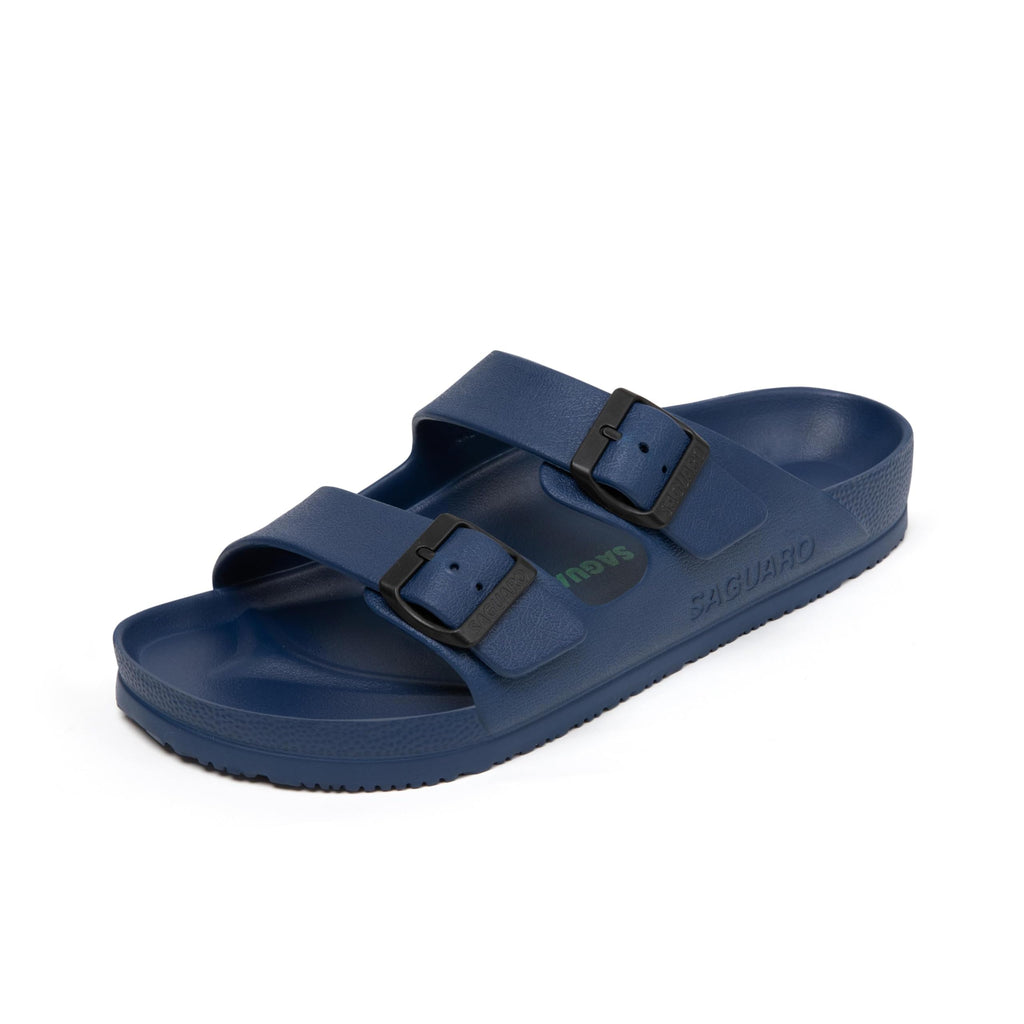 SAGUARO Men's Women's Comfort Double Buckle Sandals Lightweight Adjustable EVA Sandals with Rubble Sole