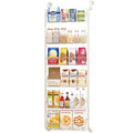 MIAOLI Over the Door Pantry Organizers and Storage, 8-Tier Spice Rack, Home & Kitchen Storage Shelves for Cabinet, Large Capacity Hanging Seasoning Organizer, Laundry Room Organization, White