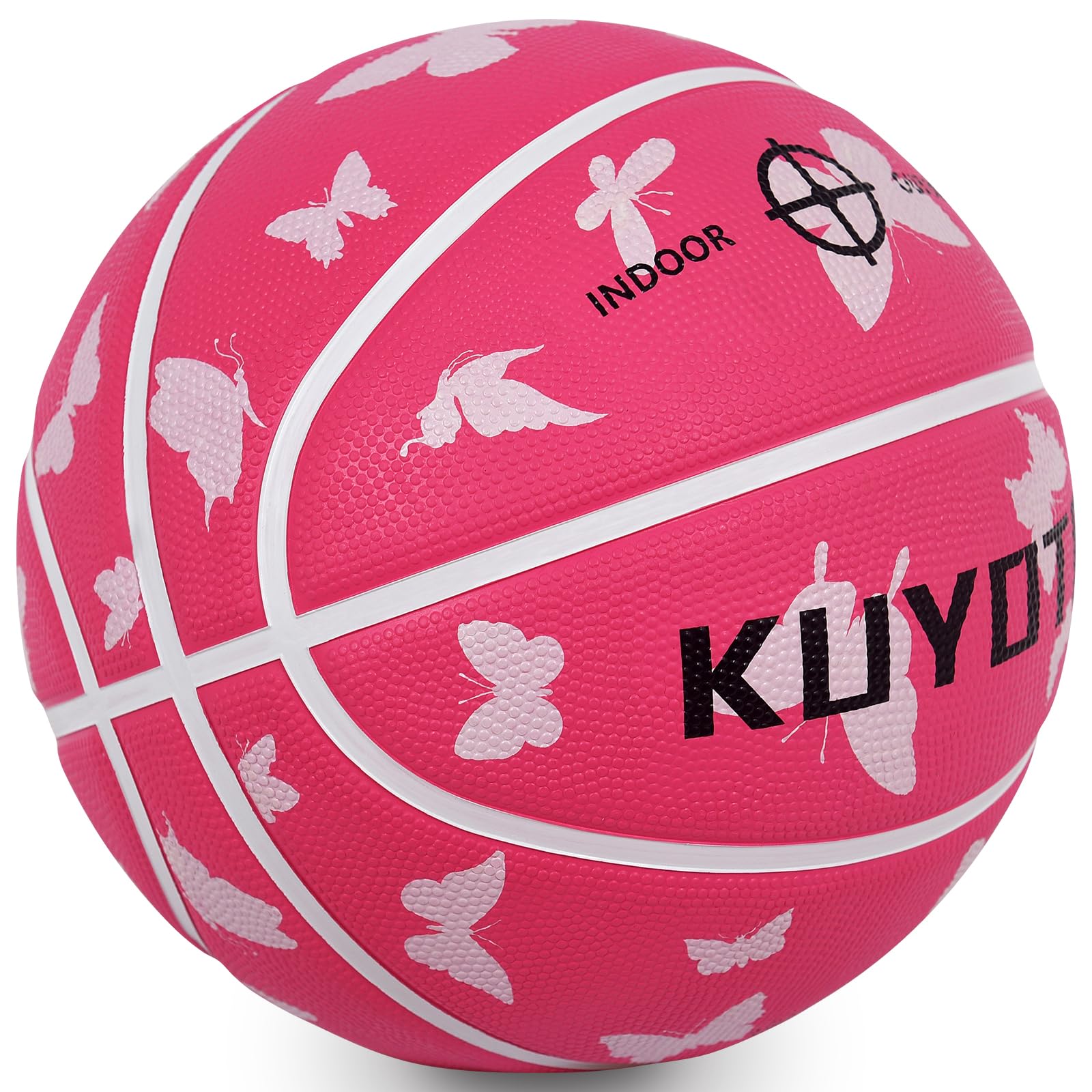 KUYOTQ Kids Youth Adult Size 3/4/5/6/7 (22/25.5/27.5/28.5/29.5") Basketball Premium Rubber or Faux Leather Basketball Indoor Outdoor Basketball for Boys Girls Womens Mens Basketball Gifts (Deflated)