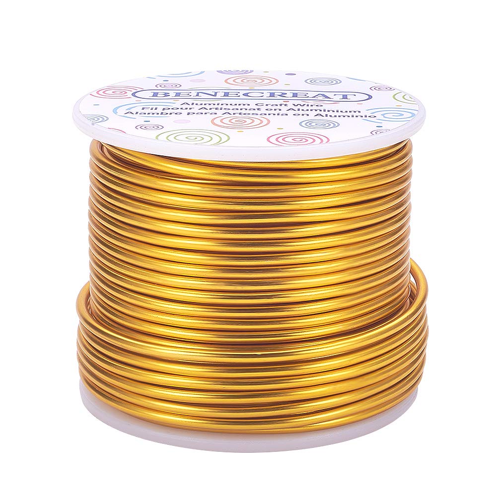 BENECREAT 9 Gauge Jewelry Craft Aluminum Wire 55 Feet Bendable Metal Sculpting Wire for Halloween Craft Floral Model Skeleton Making (Black, 3mm)