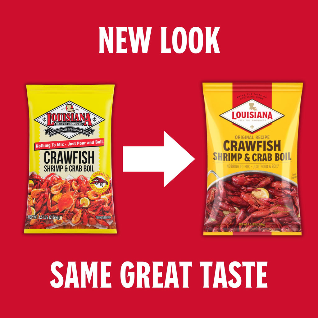 Louisiana Fish Fry Products Crawfish, Shrimp & Crab Boil Seasoning - Spicy & Delicious Seafood Powder Complete Seasoning - Low Salt Cajun Seasoning (4.5 Pound (Pack of 2))