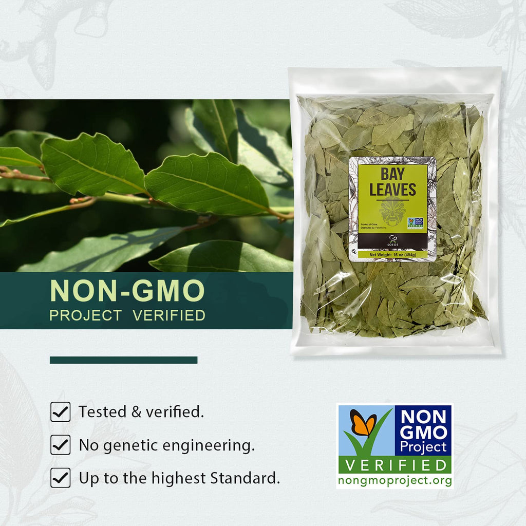 Soeos Bay Leaves Whole, 2 oz(57g), Non-GMO Verified, Dried Leaf, Freshly Packed to Keep Fresh, Laurel Herbs for Cooking, Dried Bay Leaves, Fresh, Green