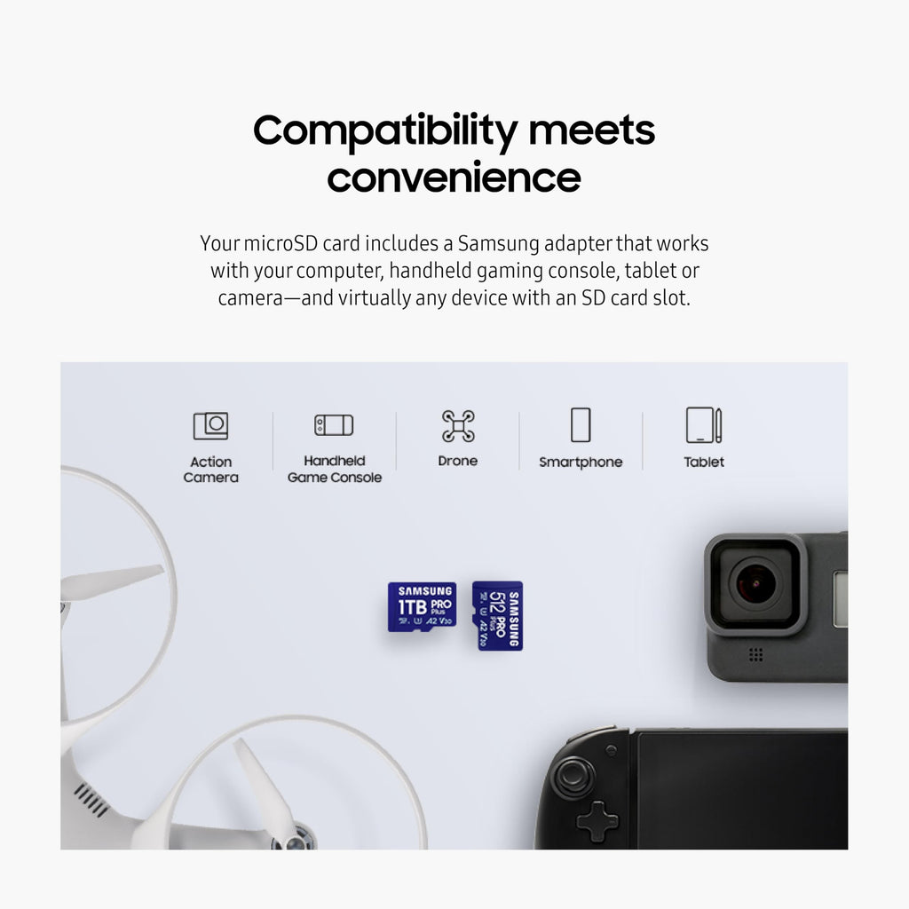 Samsung PRO Plus microSD Memory Card + Adapter, 128GB microSDXC, Up to 180 MB/s, Full HD & 4K UHD, UHS I, C10, U3, V30, A2, for Android Smartphones, Tablets, GoPRO, and DJI Drone (MB MD128SA/AM)