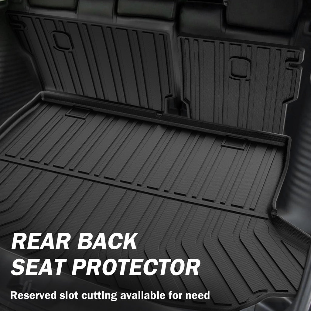 KUST Floor Mats & Trunk Cargo Mat for Toyota RAV4 2019-2025, All Weather Rear Trunk Cargo Liner for RAV4 Accessories TPE Rubber Raised Edge 4PCS
