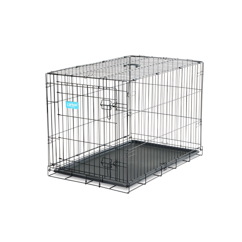 Carlson Secure and Compact Double Door Metal Dog Crate, Medium with Divider Panel