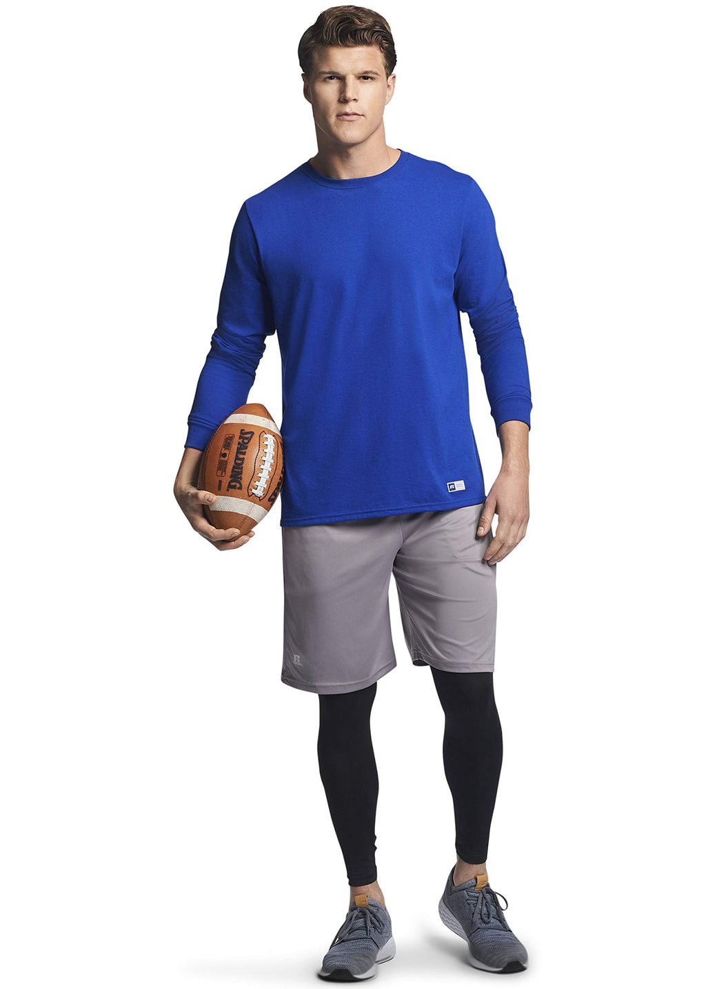 Russell Athletic Men's Dri-Power Long Sleeve Tees, Moisture Wicking, Odor Protection, UPF 30+