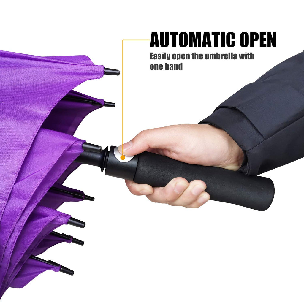 ACEIken Golf Umbrella Large 58/62/68 Inch Automatic Open Golf Umbrella Extra Large Oversize Double Canopy Vented Umbrella Windproof Waterproof for Men and Women