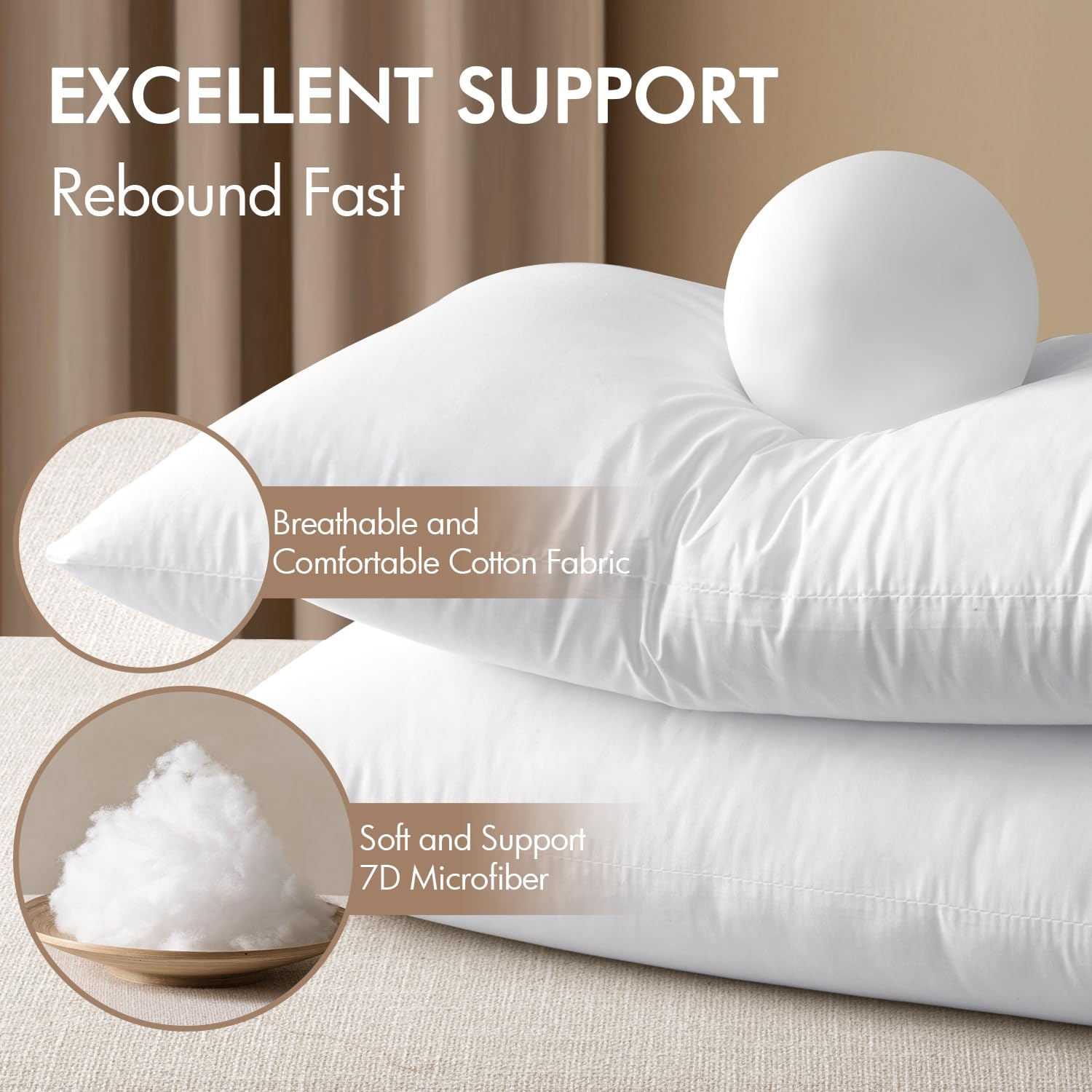 MIULEE 12x16 Inch Premium Lumbar Throw Pillow for Bed Sofa Couch Virgin Microfiber with 100% Cotton Cover Decorative Throw Pillow Insert Stuffer Form