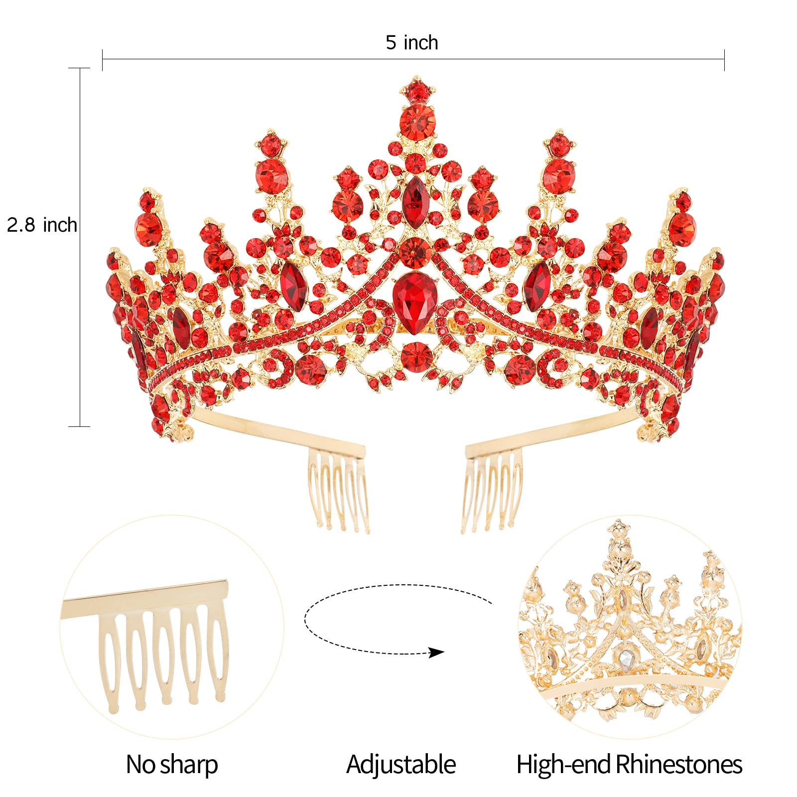 VELSCRUN AB Silver Crystal Birthday Queen Tiara Crowns for Women Girls Birthday Queen Headband Sash Elegant Princess Crown with Combs Hair Accessories Happy Birth Party Decorations Mom Gift