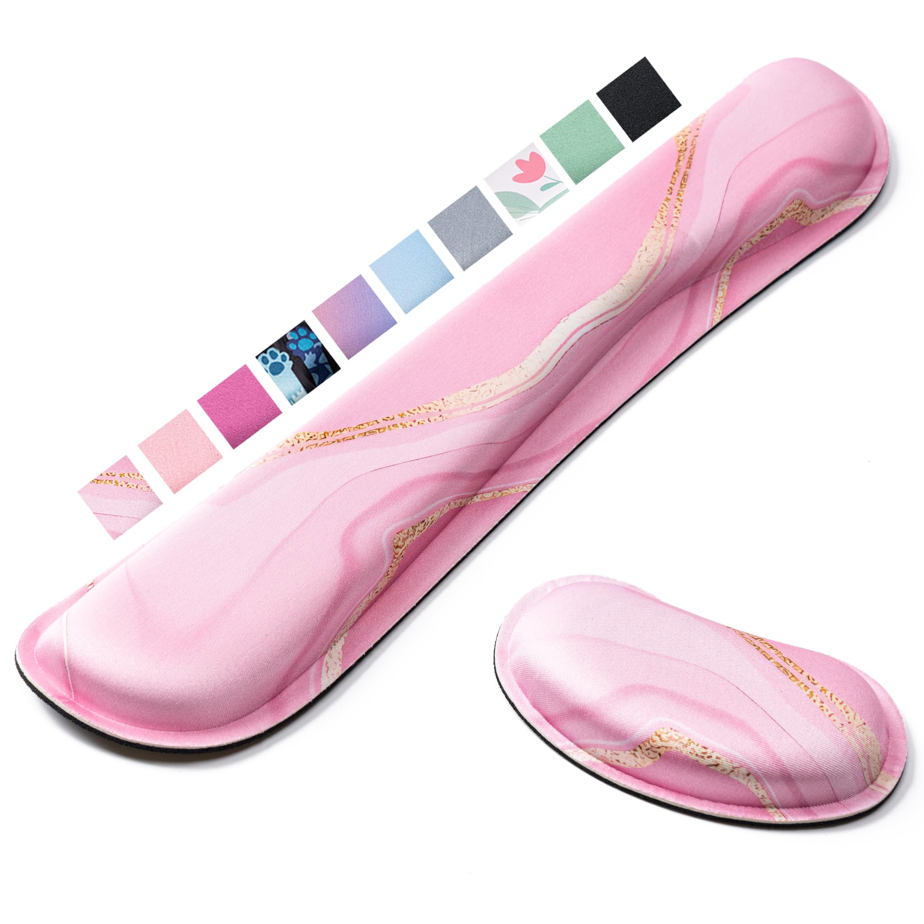 Hoewina Keyboard Wrist Rest,Ergonomic Wrist Rest,Superfine Fabric and Gel Memory Foam Wrist Pad for Computer Keyboard for Easy Typing & Pain Relief, Suitable for Office, Family, Outdoor, Bean Green